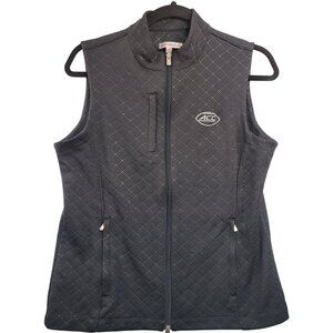 Peter Millar Quilted Golf Zip Vest Medium Outerwear Preppy Women ACC Logo Active